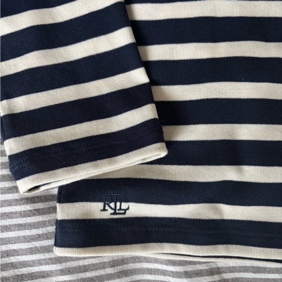 Ralph Lauren Navy and White Striped Top, size small NWOT - Picture 4 of 8